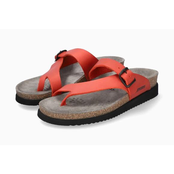 Mephisto Womens Helen Leather Thong Sandals -- Red Scratch NEW - Picture 1 of 5